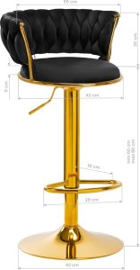 Activeshop 4Rico Hoker barowy QS-B313a aksamit czarny 9