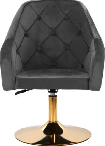 Activeshop 4Rico fotel obrotowy QS-BL14G aksamit szary 2