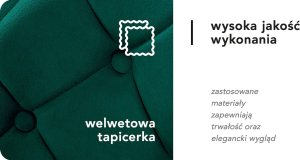 Activeshop 4Rico fotel obrotowy QS-BL14G aksamit zielony 14