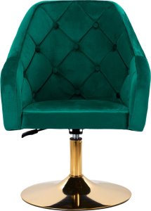 Activeshop 4Rico fotel obrotowy QS-BL14G aksamit zielony 2