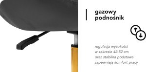 Activeshop 4Rico fotel obrotowy QS-BL12G aksamit szary 12