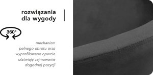 Activeshop 4Rico fotel obrotowy QS-BL12G aksamit szary 13