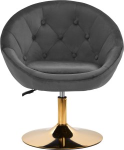 Activeshop 4Rico fotel obrotowy QS-BL12G aksamit szary 2