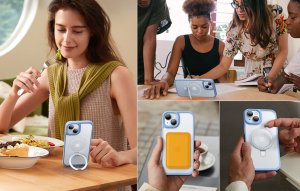 Torras Etui Ostand Matte do iPhone 15 (niebieski navy) 4