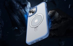 Torras Etui Ostand Matte do iPhone 15 (niebieski navy) 6