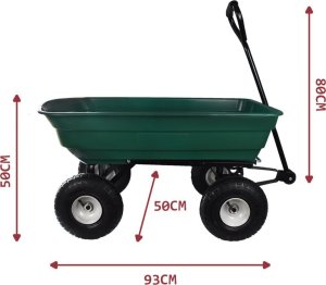 Bituxx Wózek ogrodowy na 4 kółkach transportowy do 240kg 15