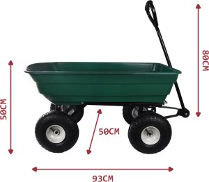 Bituxx Wózek ogrodowy na 4 kółkach transportowy do 240kg 5