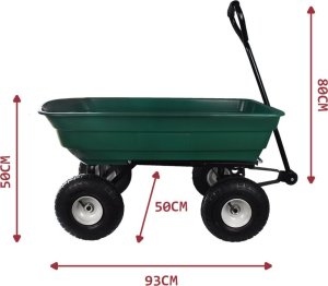 Bituxx Wózek ogrodowy na 4 kółkach transportowy do 240kg 9