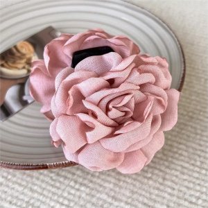 eCarla Spinka do włosów duża klamra XL róża kwiat różowa 9cm SP288R 3