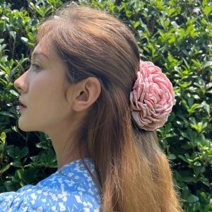 eCarla Spinka do włosów duża klamra XL róża kwiat różowa 9cm SP288R 4