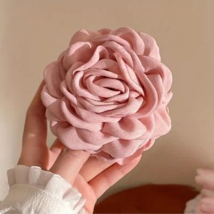 eCarla Spinka do włosów duża klamra XL róża kwiat różowa 9cm SP288R 9