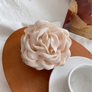 eCarla Spinka do włosów duża klamra XL kwiat róża kremowa 9cm SP288K 4