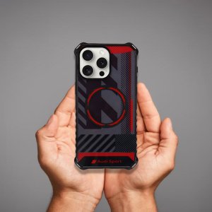 Audi Audi IML Sport MagSafe Case iPhone 15 Pro 6.1" czarny/black hardcase AU-IMLMIP15P-RSQ/D2-BK 11