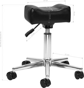 Activeshop Podnóżek mobilny Sillon Bell do pedicure czarny 6