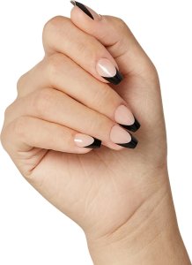 KISS ltd KISS Sztuczne paznokcie na klej Salon Acrylic French, Flame, Black, Short Coffin 2