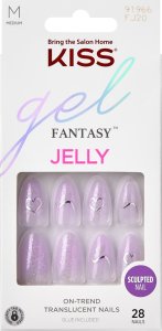Kiss KISS Sztuczne paznokcie na klej Gel Fantasy Jelly, One Day Jelly, Purple, Medium Almond 6