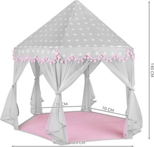 Kruzzel Namiot dla dzieci szaro - różowy Kruzzel 23476 12