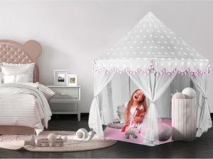 Kruzzel Namiot dla dzieci szaro - różowy Kruzzel 23476 13