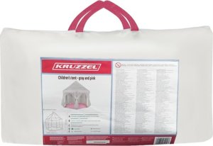 Kruzzel Namiot dla dzieci szaro - różowy Kruzzel 23476 9
