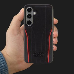 Audi Audi Genuine Leather MagSafe S24 S921 czarno-czerwony/black-red hardcase AU-TPUPCS24-R8/D3-RD 12