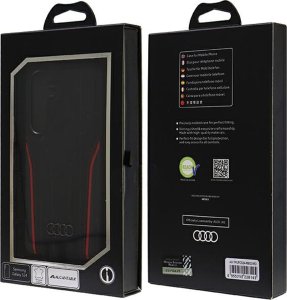 Audi Audi Genuine Leather MagSafe S24 S921 czarno-czerwony/black-red hardcase AU-TPUPCS24-R8/D3-RD 7