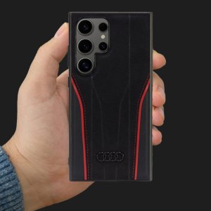 Audi Audi Genuine Leather MagSafe S24 Ultra S928 czarno-czerwony/black-red hardcase AU-TPUPCS24U-R8/D3-RD 12