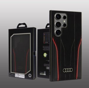 Audi Audi Genuine Leather MagSafe S24 Ultra S928 czarno-czerwony/black-red hardcase AU-TPUPCS24U-R8/D3-RD 13