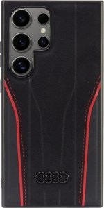 Audi Audi Genuine Leather MagSafe S24 Ultra S928 czarno-czerwony/black-red hardcase AU-TPUPCS24U-R8/D3-RD 9