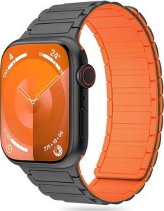 Tech-Protect Pasek do APPLE WATCH 4 / 5 / 6 / 7 / 8 / 9 / SE / ULTRA 1 / 2 (42 / 44 / 45 / 49 MM) Tech-Protect Iconband Magnetic pomarańczowe 1