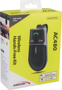 Zestaw głośnomówiący Audiocore Zestaw głośnomówiący bluetooth 5.0 Audiocore, A2DP, głośnik 2W, wspiera Google i Siri, AC480 6