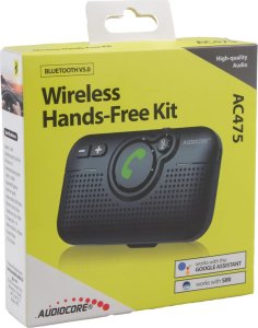 Zestaw głośnomówiący Audiocore Zestaw głośnomówiący bluetooth 5.0 Audiocore, A2DP, głośnik 2W, wspiera Google i Siri, AC475 8