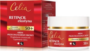 Celia Retinol Elastyna Krem przeciwzmarszczkowy z kwasem hialuronowym 50+ 50 ml 1