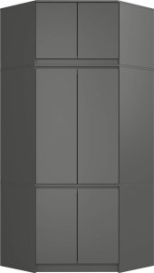 Fabryka Mebli Akord NADSTAWKA DO SZAFY S100 GRAFIT SZARY 4