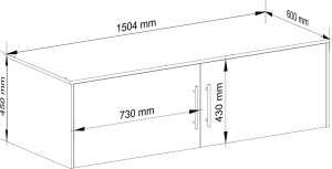 Fabryka Mebli Akord NADSTAWKA DO SZAFY S150 BIAŁA / DĄB SONOMA 3