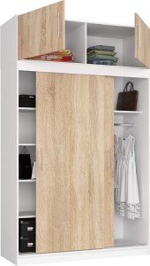 Fabryka Mebli Akord NADSTAWKA DO SZAFY S150 BIAŁA / DĄB SONOMA 5