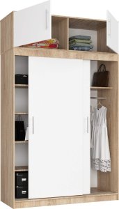 Fabryka Mebli Akord NADSTAWKA DO SZAFY S150 DĄB SONOMA / BIAŁA 5