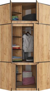 Fabryka Mebli Akord NADSTAWKA DO SZAFY S100 DĄB CRAFT 5