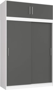 Fabryka Mebli Akord NADSTAWKA DO SZAFY S150 BIAŁA / SZARA 4