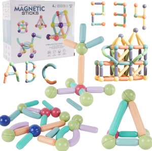 Swede Zestaw Duże Klocki Magnetyczne Klocków Kulki Budowlane Kolorowe 26 el. 1
