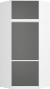 Fabryka Mebli Akord NADSTAWKA DO SZAFY S100 BIAŁA / SZARA 4