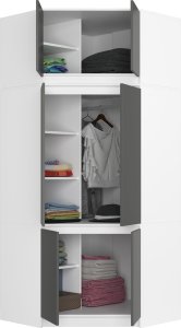 Fabryka Mebli Akord NADSTAWKA DO SZAFY S100 BIAŁA / SZARA 5