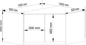 Fabryka Mebli Akord NADSTAWKA DO SZAFY S100 DĄB SONOMA 7