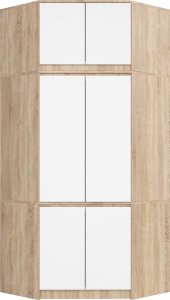 Fabryka Mebli Akord NADSTAWKA DO SZAFY S100 DĄB SONOMA / BIAŁA 4