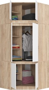 Fabryka Mebli Akord NADSTAWKA DO SZAFY S100 DĄB SONOMA / BIAŁA 5