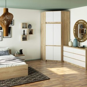 Fabryka Mebli Akord NADSTAWKA DO SZAFY S100 DĄB SONOMA / BIAŁA 6