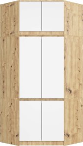 Fabryka Mebli Akord NADSTAWKA DO SZAFY S100 DĄB ARTISAN / BIAŁA 4