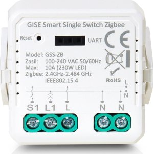 Gise GISE Smart Single Switch Zigbee | Pojedynczy moduł przekaźnikowy Zigbee | GSS-ZB 1