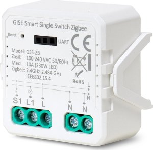 Gise GISE Smart Single Switch Zigbee | Pojedynczy moduł przekaźnikowy Zigbee | GSS-ZB 3
