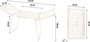 Suszarka na pranie Massido Suszarka na pranie stojąca rozkładana Debora złota19 mb 6