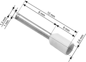 Blow 43-060# Konektor izol.tulejka 0,5/6 biała 1